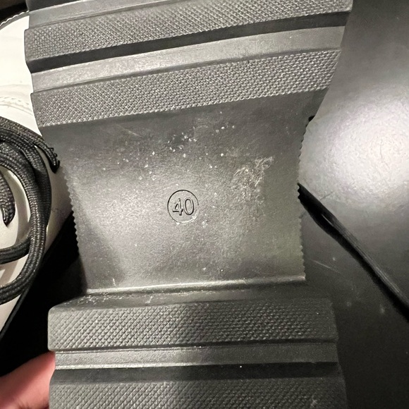 Black and white creeper shoe. Worn once. 1.5” sole. - Picture 3 of 3